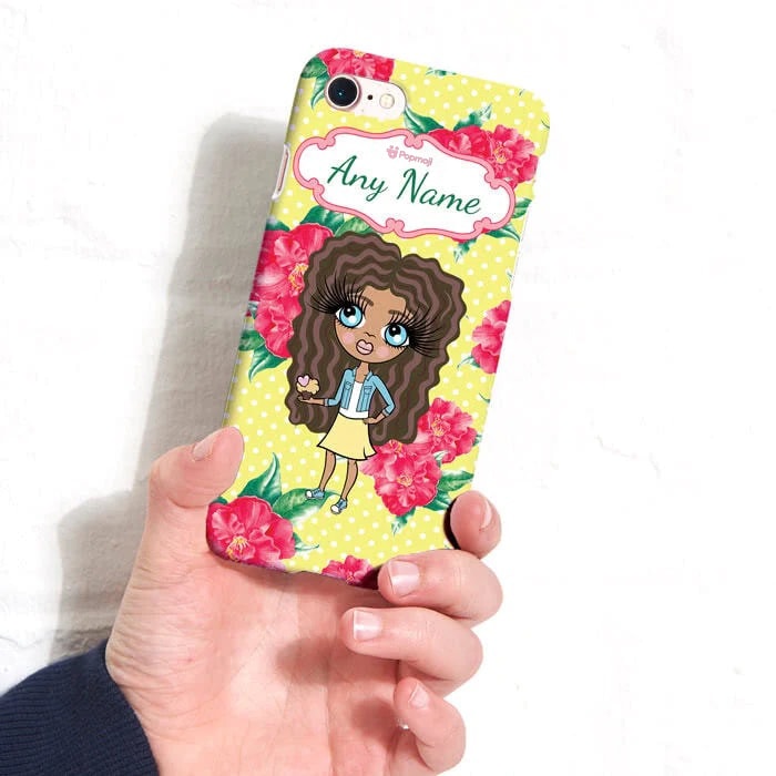 ClaireaBella Girls Personalised Lemon Floral Phone Case