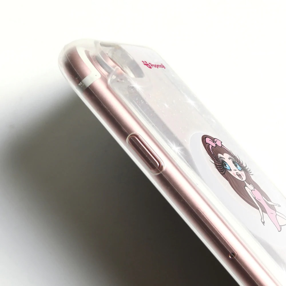 ClaireaBella Moon Liquid Glitter Phone Case - Silver