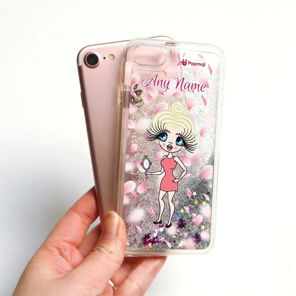 ClaireaBella Sakura Liquid Glitter Phone Case - Silver