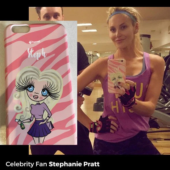ClaireaBella Personalised Pink Zebra Phone Case