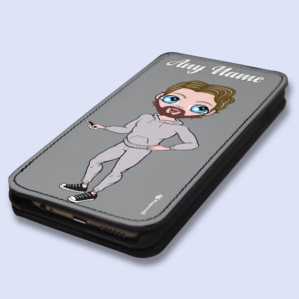 MrCB Personalised Grey Flip Phone Case