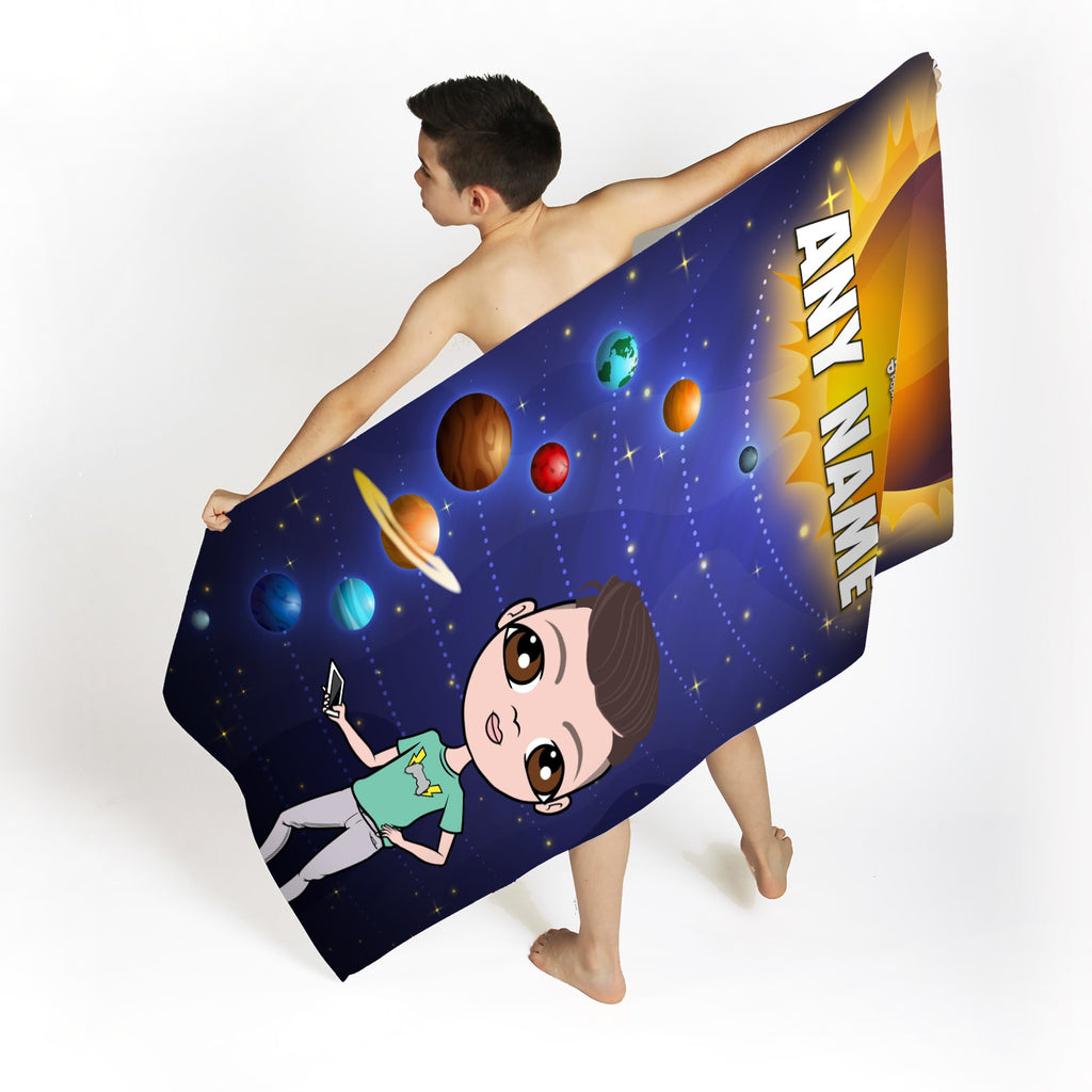 Jnr Boys Space Galaxy Beach Towel
