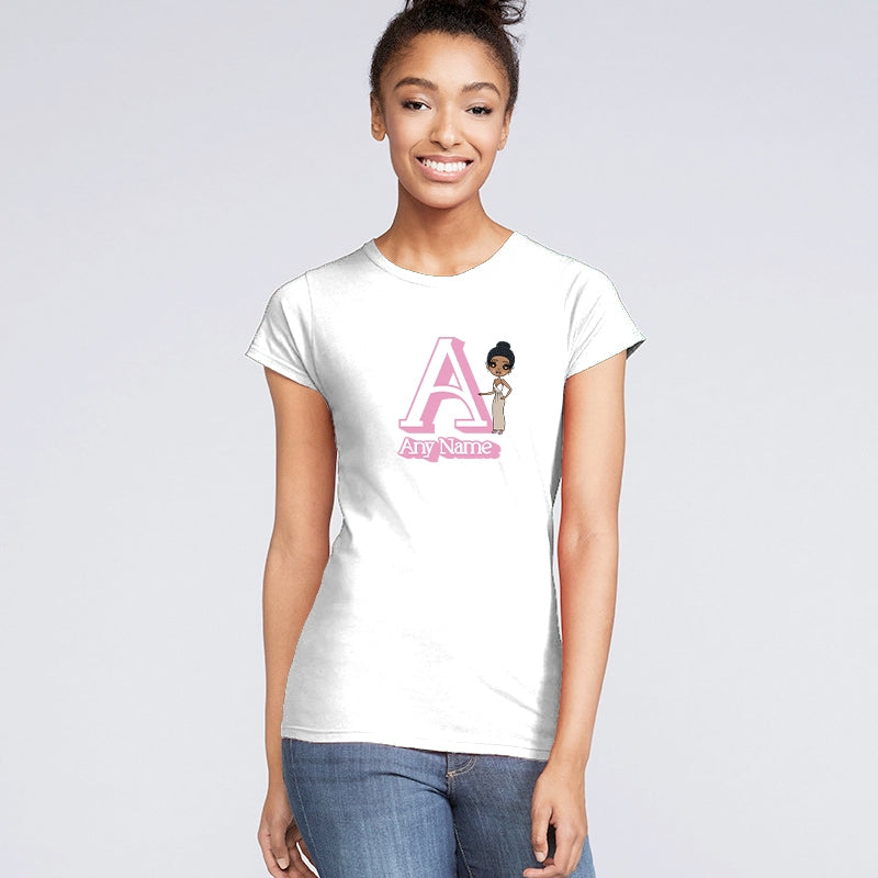 ClaireaBella Large Initial Personalised T-Shirt - Image 1