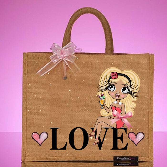 ClaireaBella Love Lounging Large Jute Bag - Image 1