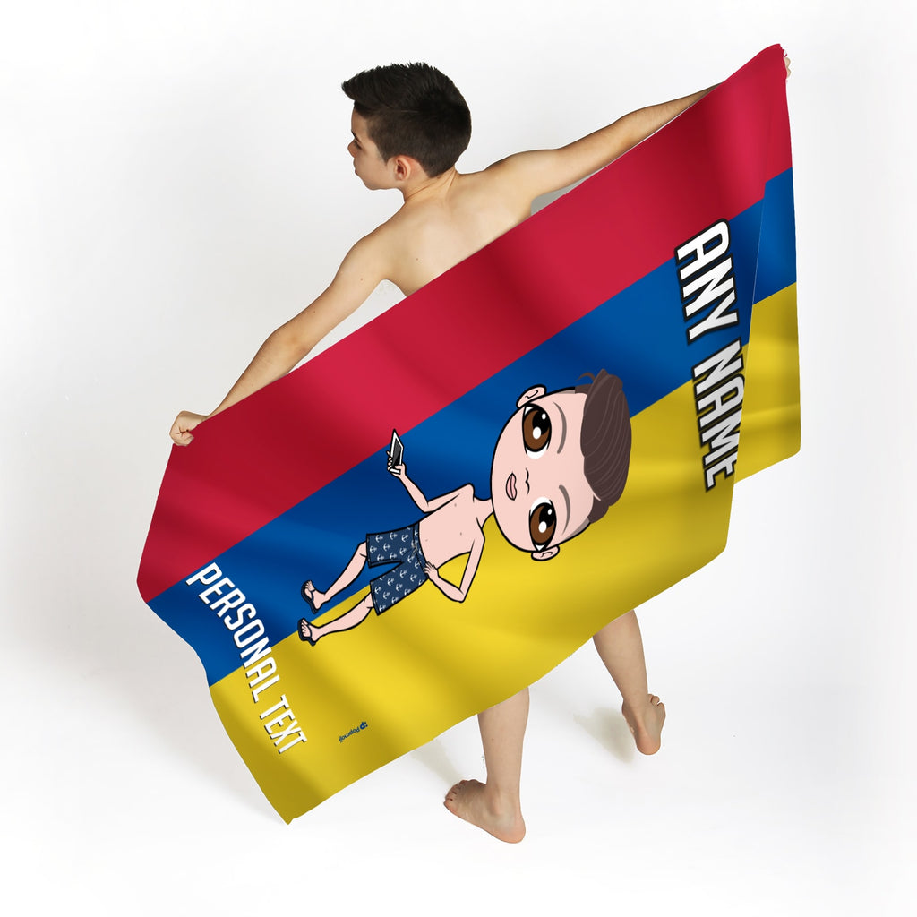 Jnr Boys Columbian Flag Beach Towel