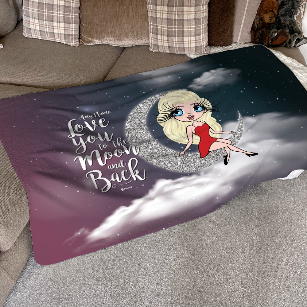 ClaireaBella Love You To The Moon Fleece Blanket