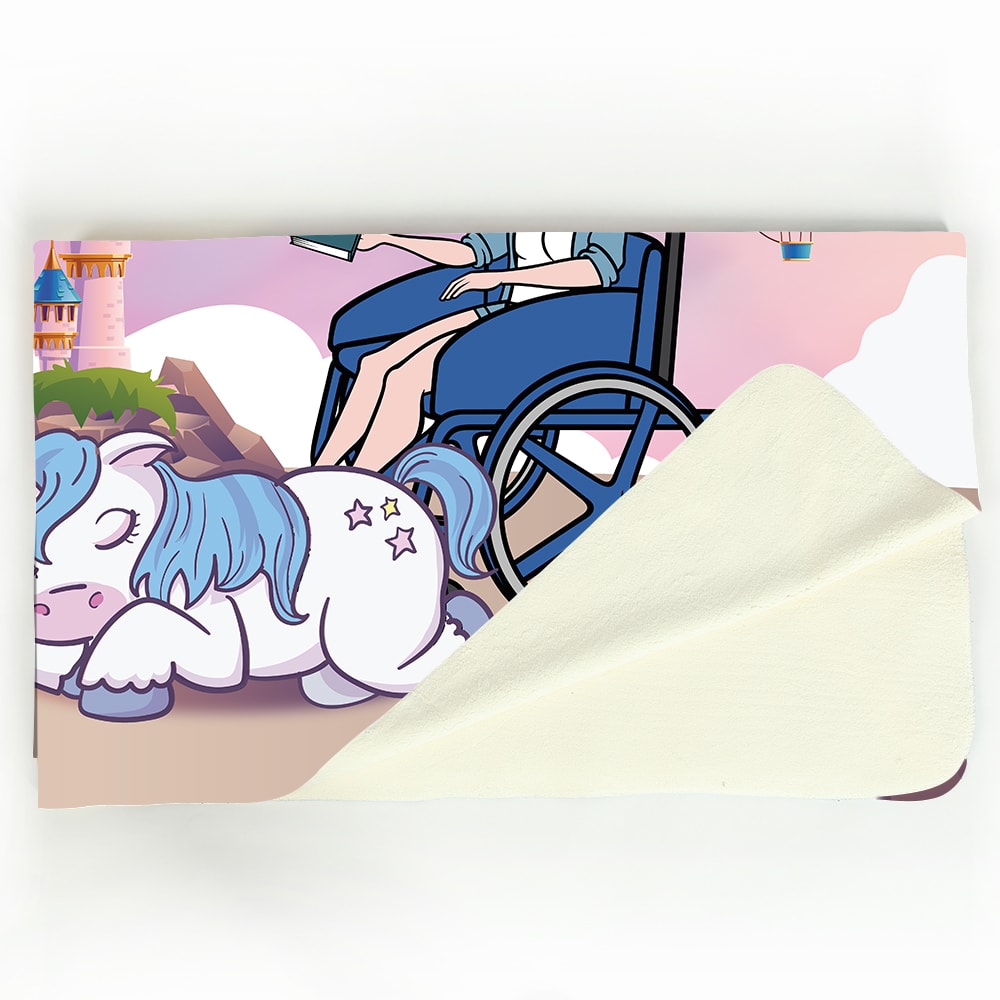 ClaireaBella Dreamlands Wheelchair Fleece Blanket Toxic Fox
