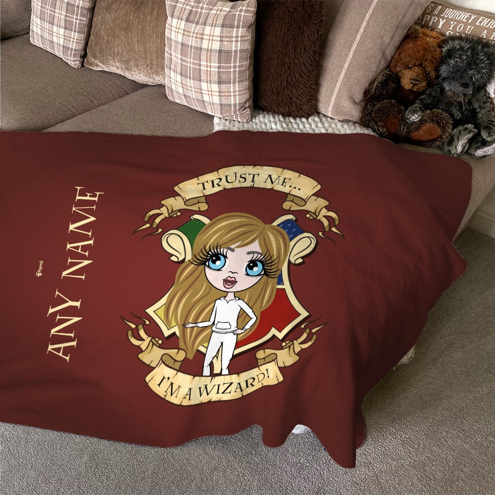 ClaireaBella Girls Wizard Fleece Blanket