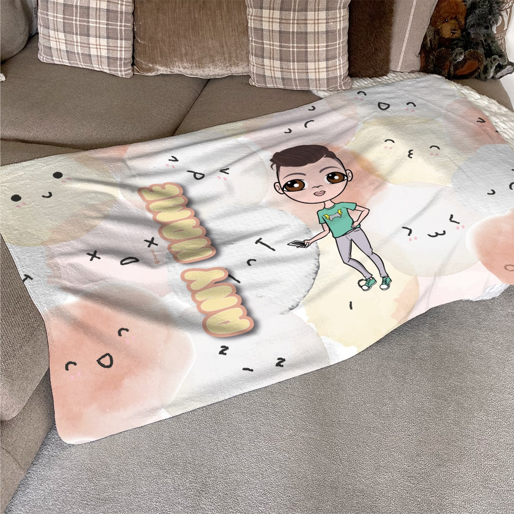 Jnr Boys Fluffy Emojis Fleece Blanket