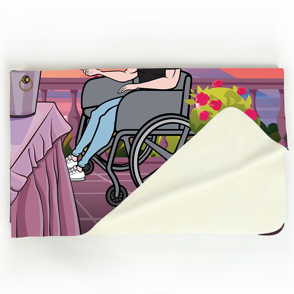 MrCB Sunset Meal Wheelchair Fleece Blanket
