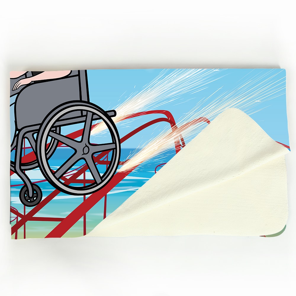 MrCB Thrill Seeker Wheelchair Fleece Blanket