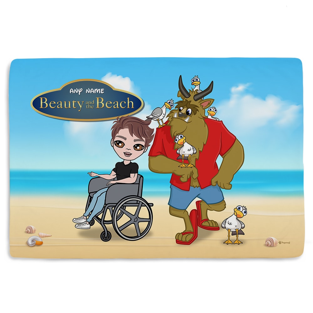 MrCB Beauty and The Beach Wheelchair Fleece Blanket