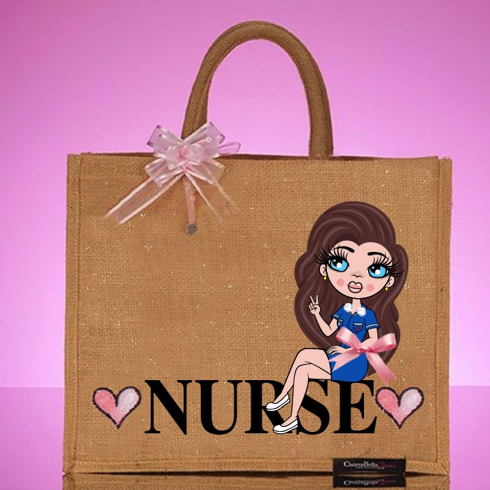ClaireaBella Nurse Lounging Large Jute Bag - Image 1