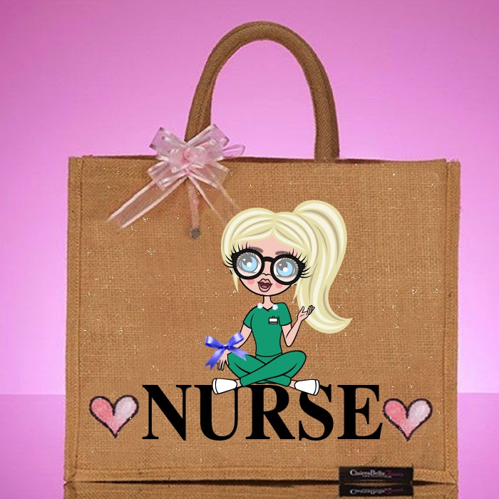 ClaireaBella Nurse Relaxed Large Jute Bag - Image 1