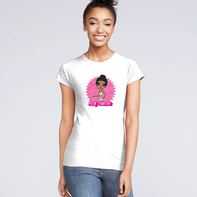 ClaireaBella Pink Star Burst Personalised T-Shirt - Image 2