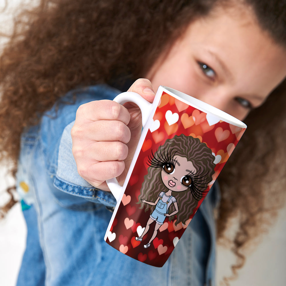 ClaireaBella Girls Heart Latte Mug