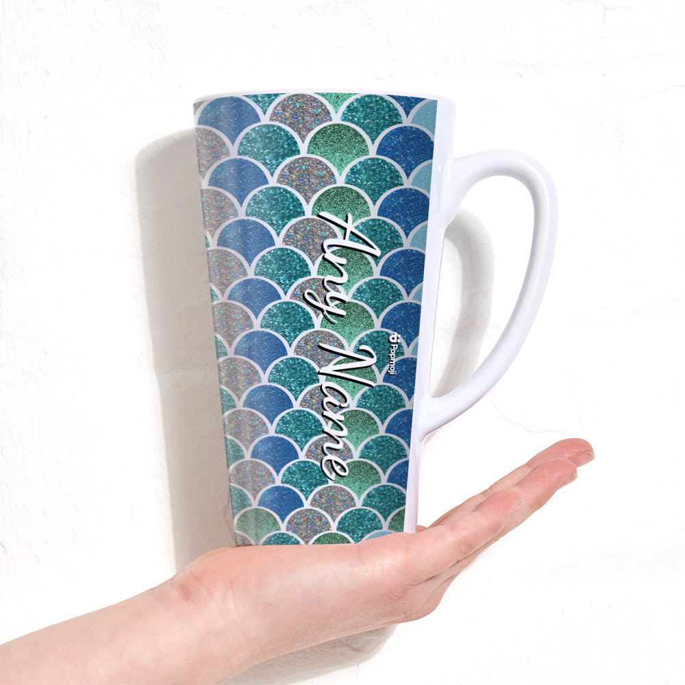 ClaireaBella Mermaid Glitter Effect Latte Mug