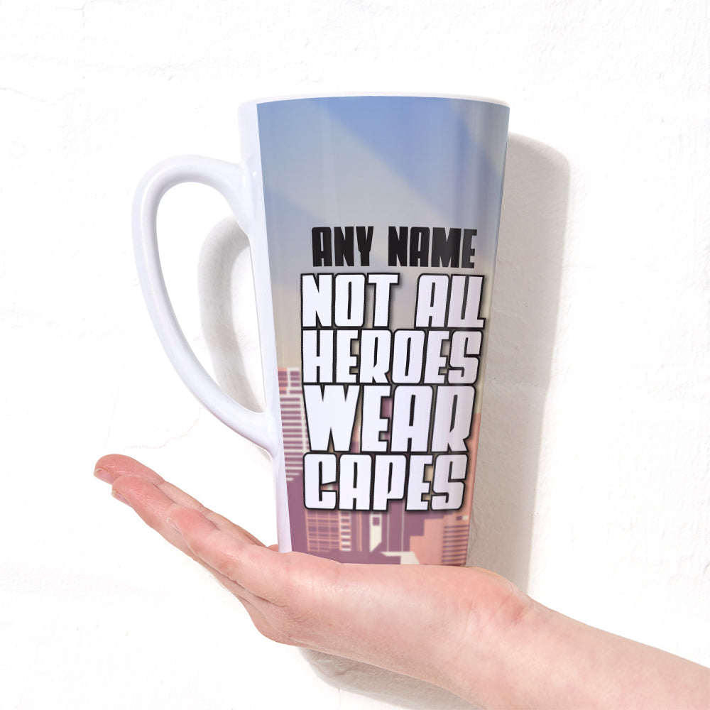 MrCB Not All Heroes Wear Capes Latte Mug