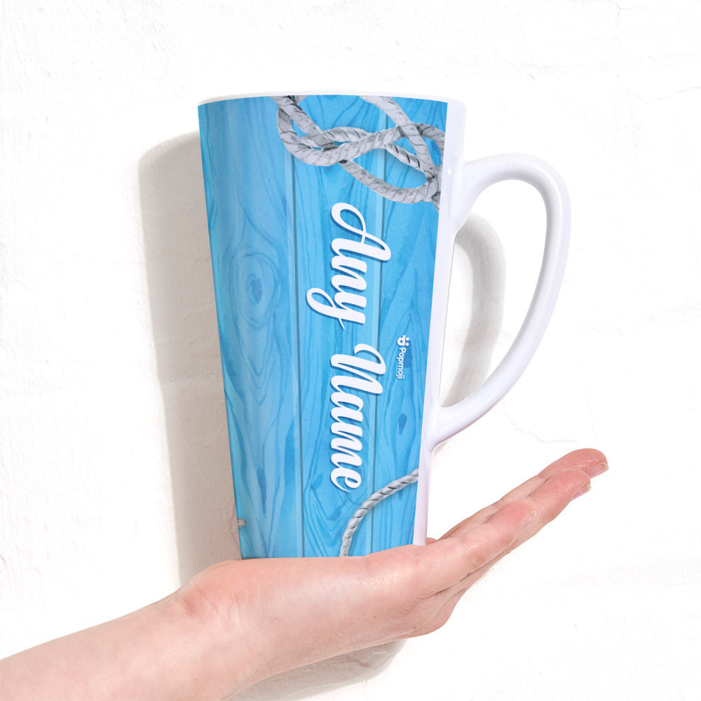 MrCB Nautical Print Latte Mug