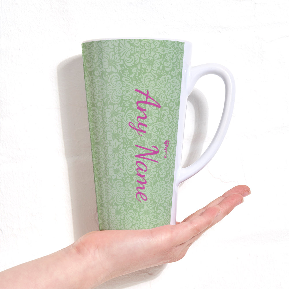 ClaireaBella Green Floral Latte Mug