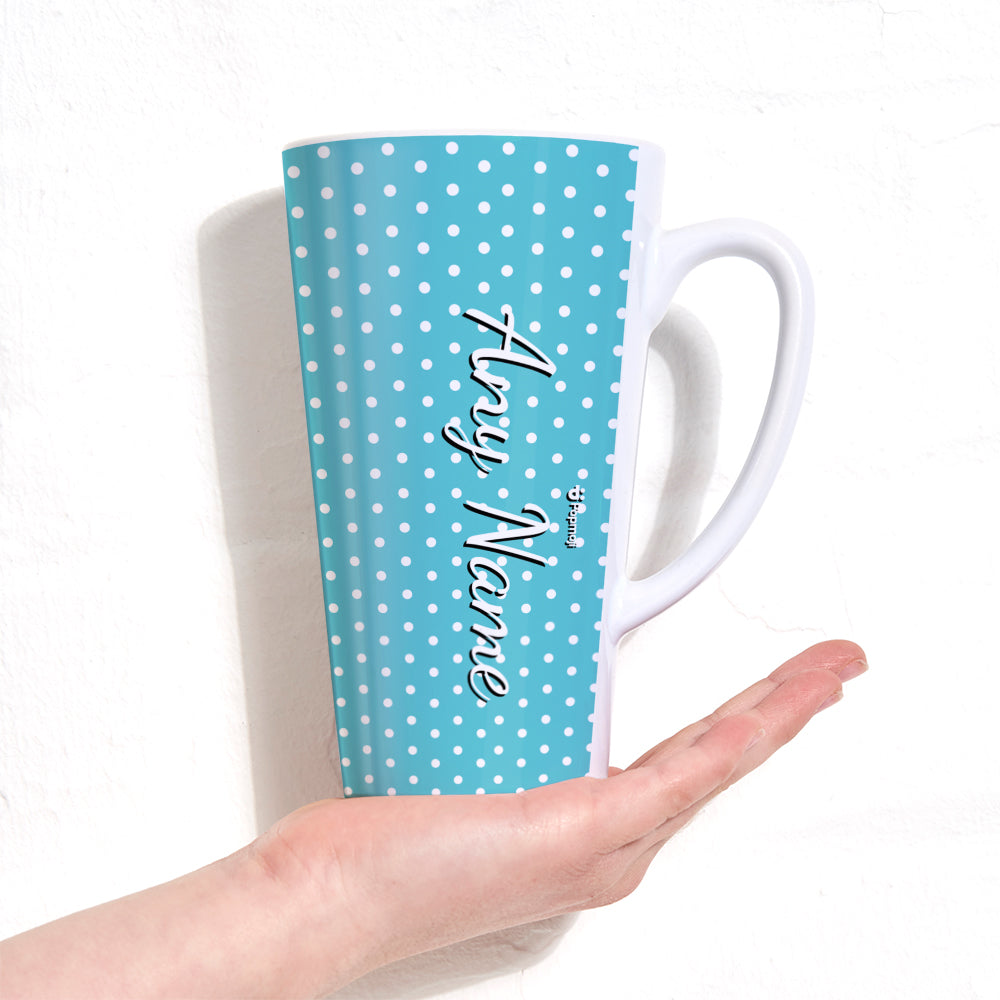 ClaireaBella Blue Polka Dot Latte Mug