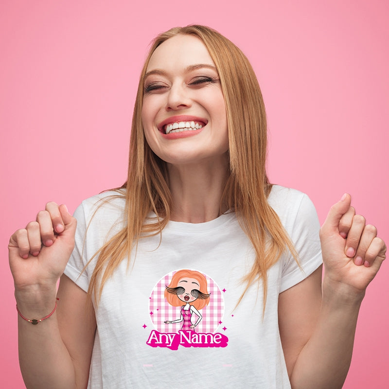 ClaireaBella Pink Tartan Personalised T-Shirt - Image 5
