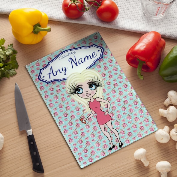 ClaireaBella Glass Chopping Board - Rose - Image 1
