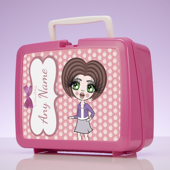 ClaireaBella Girls Polka Dot Apple Lunch Box - Image 2