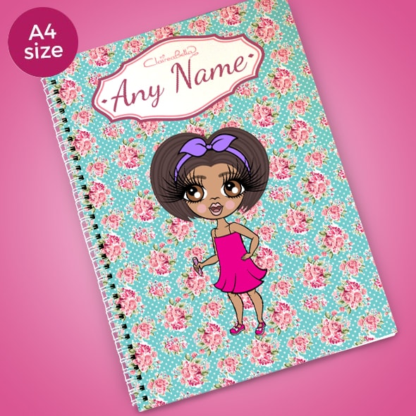 ClaireaBella Girls Rose A4 Softback Notebook - Image 1