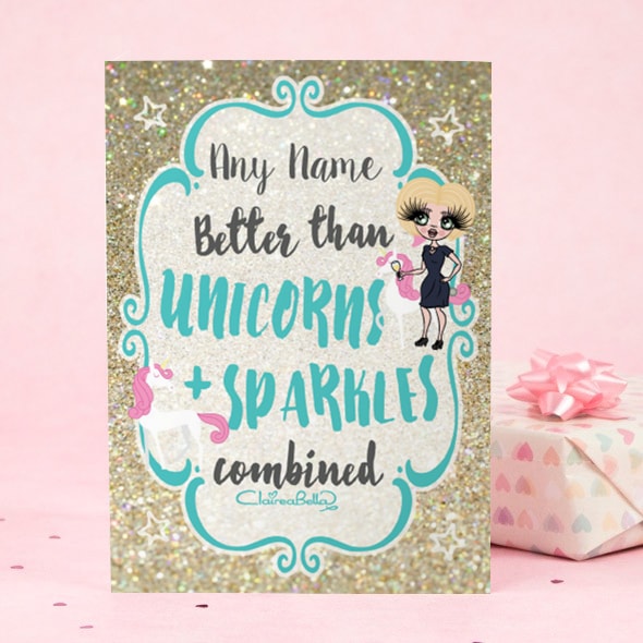 ClaireaBella Greeting Card - Unicorn and Sparkle - Image 1