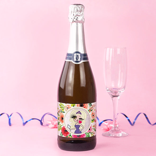 ClaireaBella Personalised Prosecco - Classic Floral - Image 1