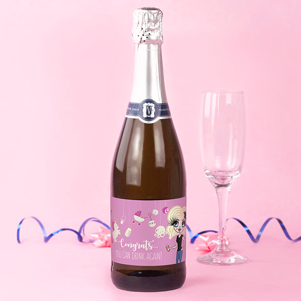 ClaireaBella Personalised Prosecco - Baby Girl - Image 1
