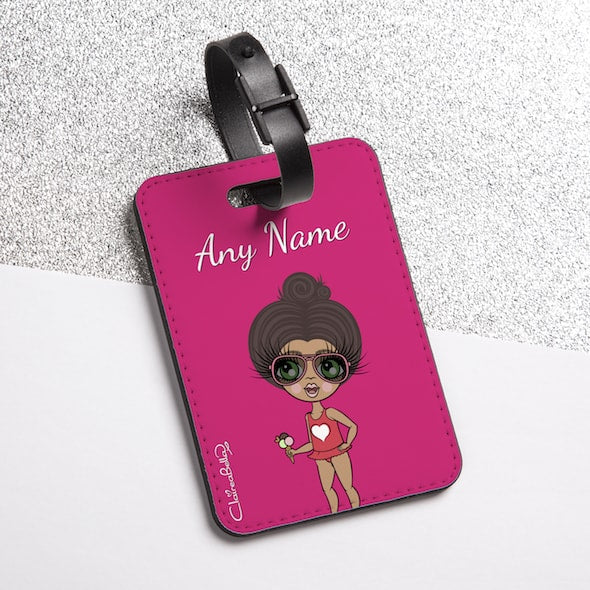 ClaireaBella Girls Hot Pink Luggage Tag - Image 2