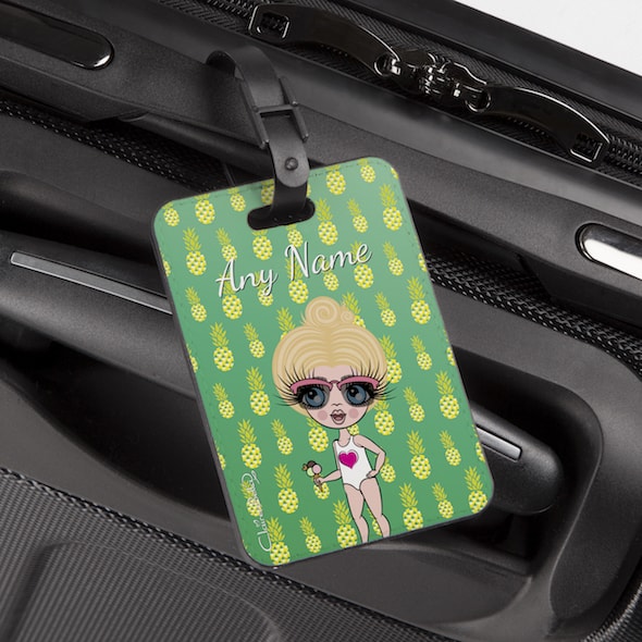 ClaireaBella Girls Pineapple Print Luggage Tag - Image 1