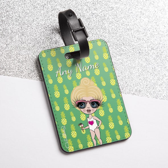 ClaireaBella Girls Pineapple Print Luggage Tag - Image 2