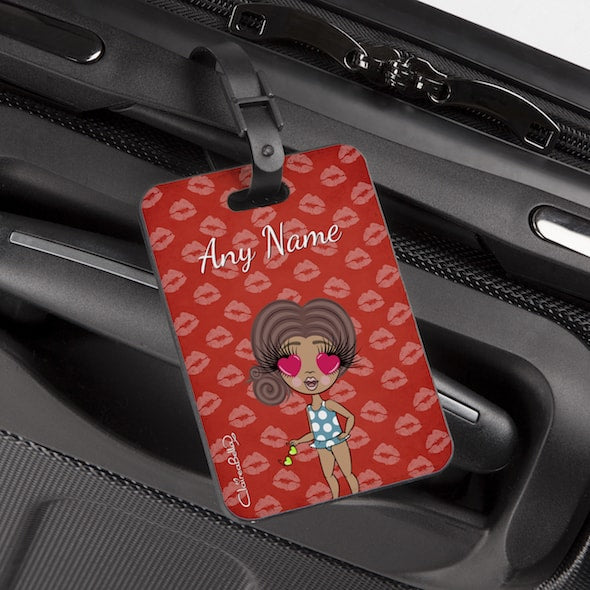 ClaireaBella Girls Lip Print Luggage Tag - Image 1