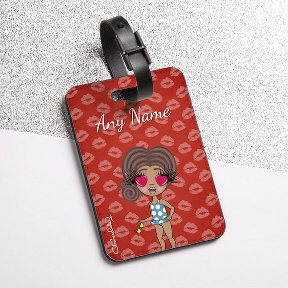 ClaireaBella Girls Lip Print Luggage Tag - Image 2