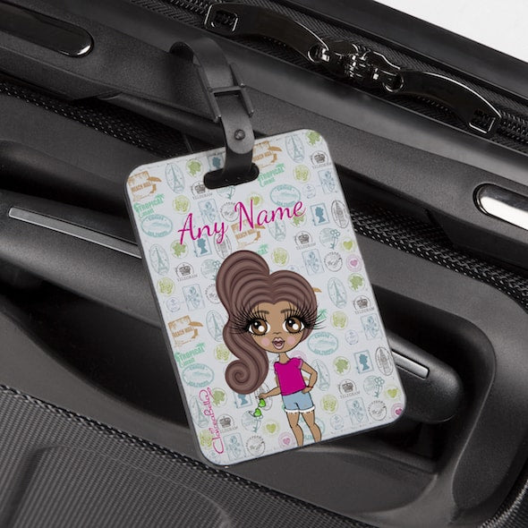 ClaireaBella Girls Travel Stamp Luggage Tag - Image 1