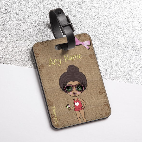ClaireaBella Girls Jute Print Luggage Tag - Image 2