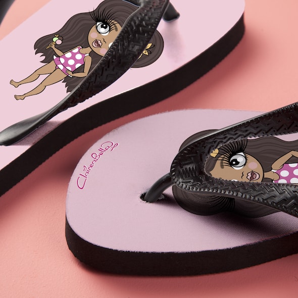 ClaireaBella Girls Pastel Pink Flip Flops - Image 4