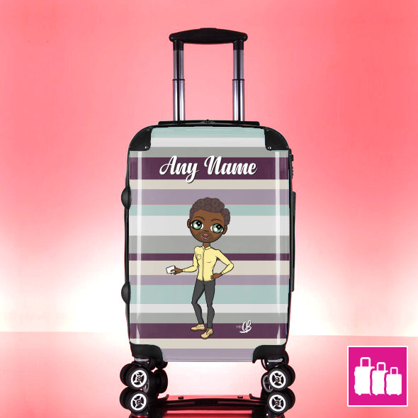 MrCB Coloured Stripe Suitcase - Image 1