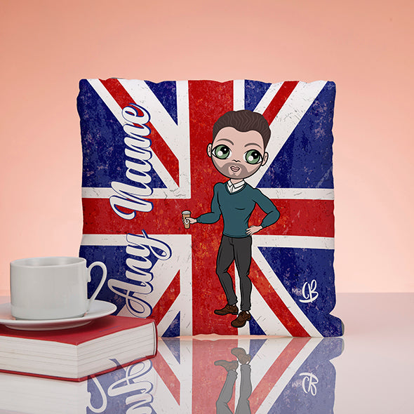 MrCB Union Jack Square Cushion Toxic Fox