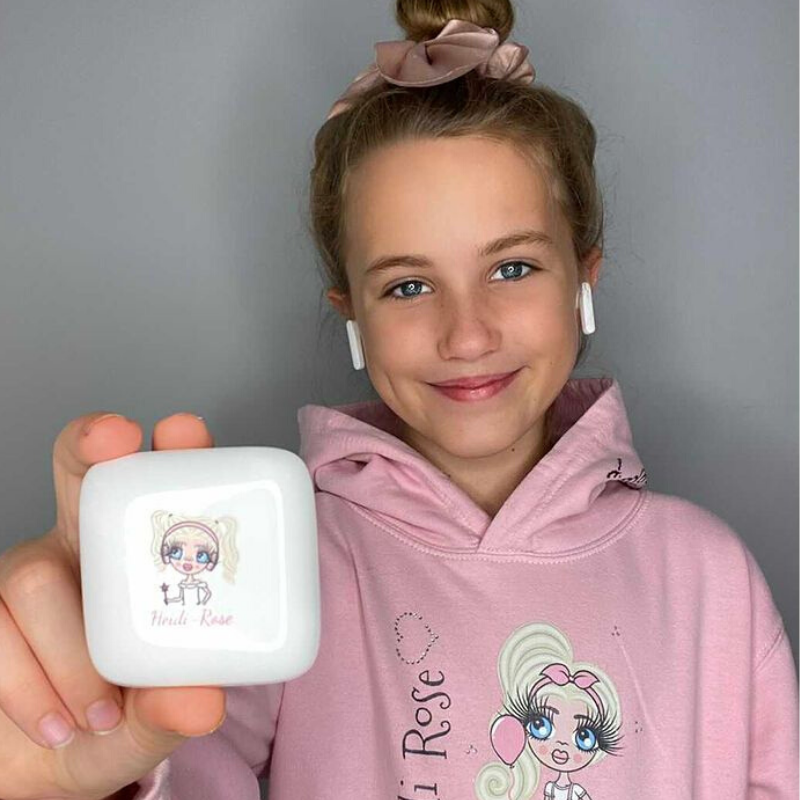 ClaireaBella Girls Personalised Wireless Touch Earphones