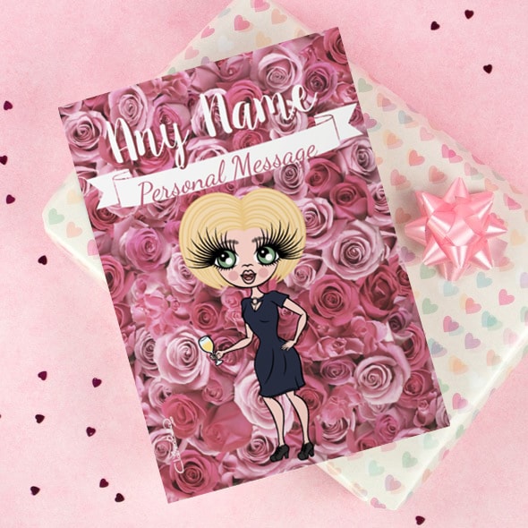 ClaireaBella Greetings Card - Pink Rose - Image 1