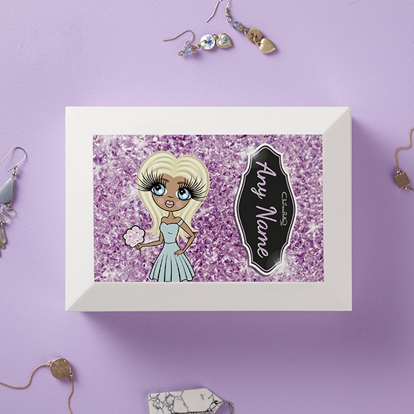 ClaireaBella Pink Crystal Jewellery Box - Image 1