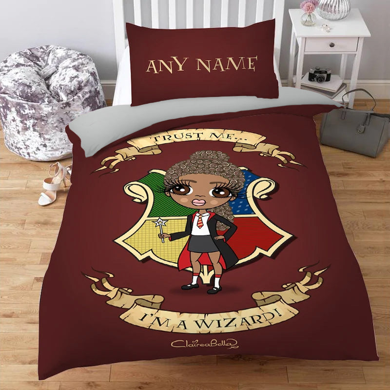 ClaireaBella Girls Personalised Wizard Bedding