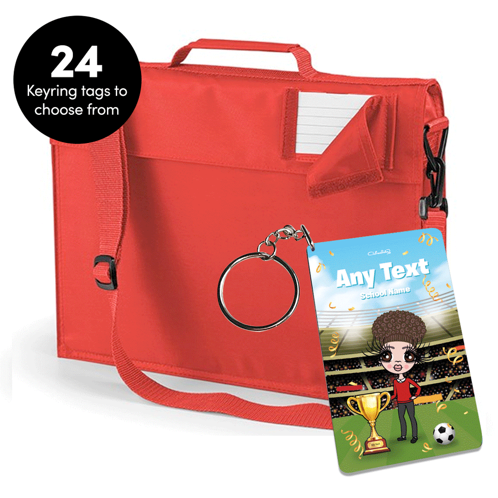 ClaireaBella Girls Personalised Keyring & Premium Book Bag Bundle
