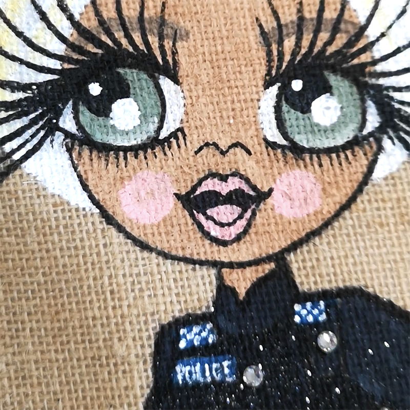 ClaireaBella Police Jute Bag - Large