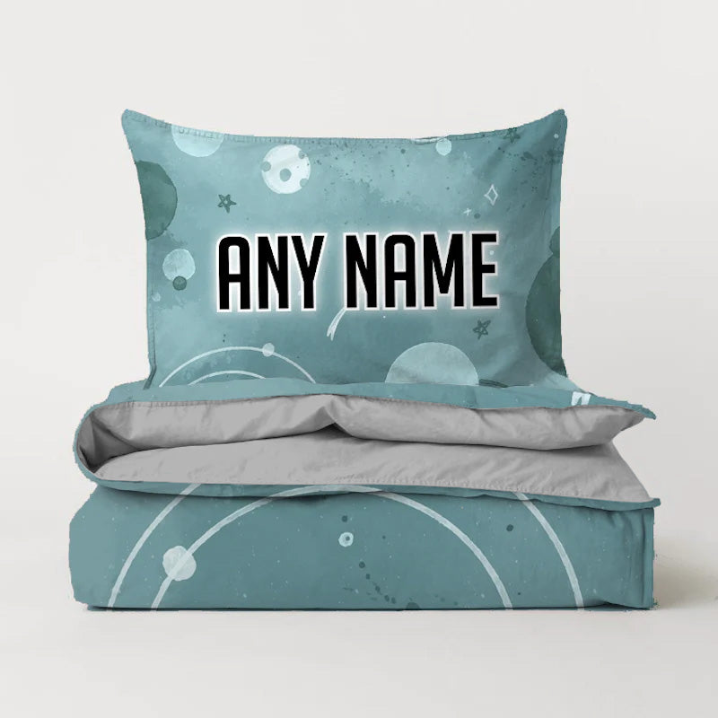 Jnr Boys Personalised Abstract Universe Bedding