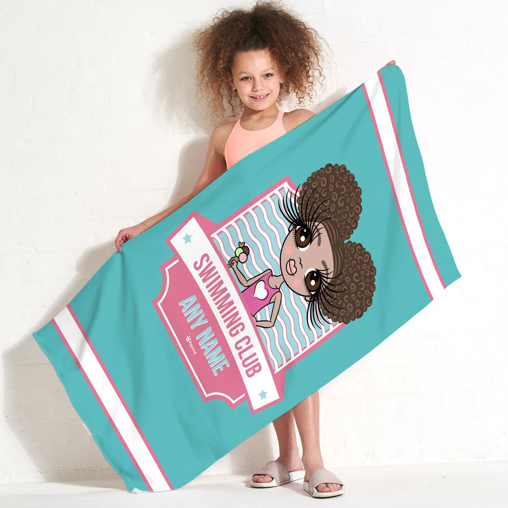 ClaireaBella Girls Emblem Swimming Towel